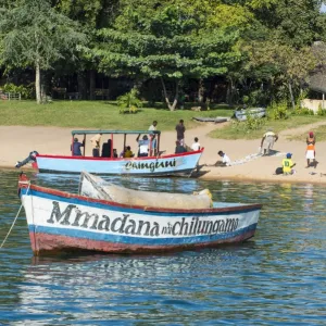 Boats on Lake Malawi, Cape Maclear, Malawi, Africa