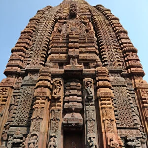 Carved stone Vimana in the 10th century Mukteswar Temple, dedicated to Lord Shiva