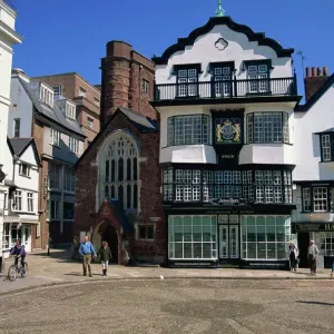 Cathedral Close Print, Exeter, Devon Cathedral Close Print, Exeter, Devon