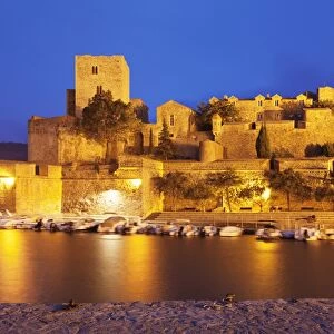 Chateau Royal and port, Collioure, Pyrenees-Orientales, Languedoc-Roussillon, France