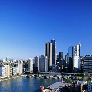 Circular Quay and city skyline, Sydney, New South Wales, Australia