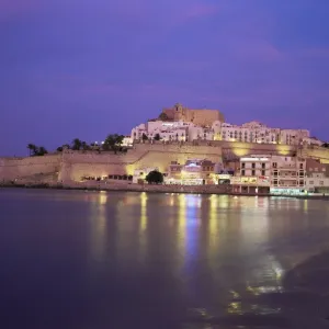 Print of The Citadel by Night in Peniscola, Spain Print of The Citadel by Night in Peniscola, Spain