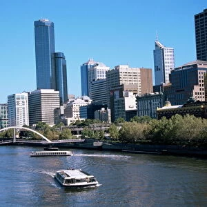 City skyline and the Yarra River, Melbourne, Victoria, Australia, Pacific