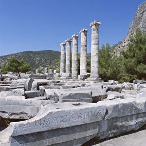 Columns in ruins of Temple of Athena