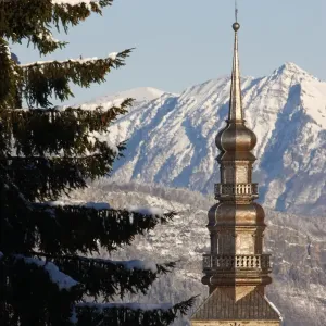 Combloux Church Spire Print, Haute Savoie, France Combloux Church Spire Print, Haute Savoie, France