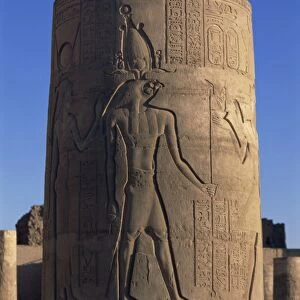 Detail, Temple of Sobek and Horus, Kom Ombo, Egypt, North Africa, Africa