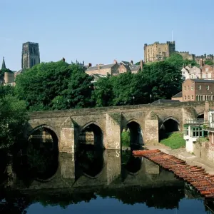 Durham Centre and Elvet Bridge Print Durham Centre and Elvet Bridge Print
