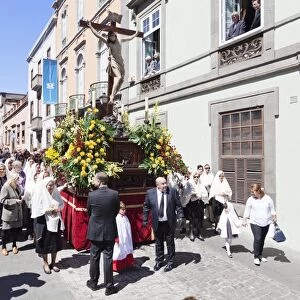 Easter procession in the old town Vegueta, Las Palmas, Gran Canaria, Canary Islands, Spain, Atlantic, Europe