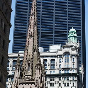 Episcopal syle Trinity Church, Gothic revival built in 1846, Wall Street