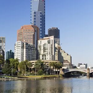 Eureka Tower and Yarra River, Melbourne, Victoria, Australia, Pacific