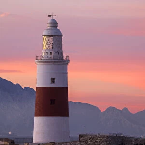 Europa Point Lighthouse, Gibraltar, Mediterranean, Europe