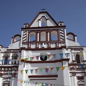 Facade of the Santo Domingo Church, originally built during the late 16th century, Chiapa de Corzo, Chiapas, Mexico, North America
