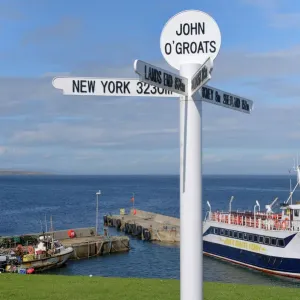 John O Groats Multi Directional Signpost Print, Scotland UK John O Groats Multi Directional Signpost Print, Scotland UK