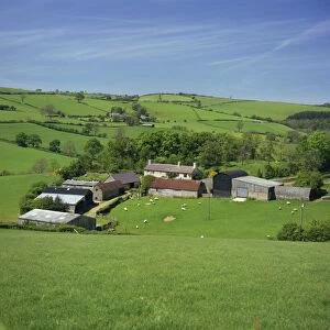 Farm near Clun, Shropshire, England, United Kingdom, Europe