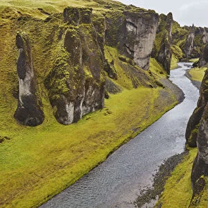Fathrijargljufur Gorge, near Kirkjubaejarklaustur, near the south coast of Iceland, Polar Regions