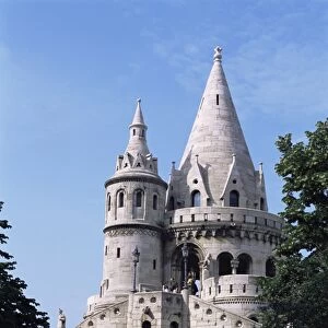 The Fishermans Bastion in the castle area of old Buda