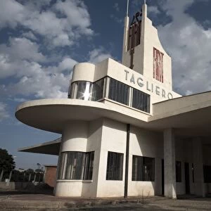 The futuristic Fiat Tagliero Building, Asmara, Eritrea, Africa