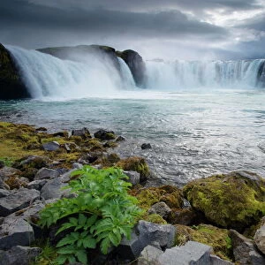 Godafoss waterfall (Fall of the Gods), between Akureyri and Myvatn, in the north