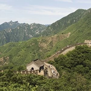 Great Wall of China, UNESCO World Heritage Site, in summer time, Mutianyu