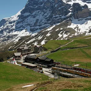 Kleine Scheidegg and Eiger near Grindelwald, Bernese Oberland, Swiss Alps