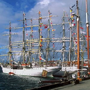 Lerwick harbour, hosting Cutty Sark Tall Ships race boats in 1999, Lerwick