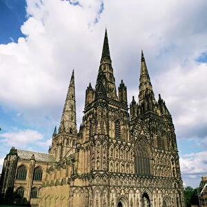 Lichfield Cathedral, Lichfield, Staffordshire, England, United Kingdom, Europe