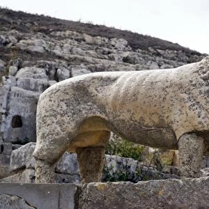 Lion statue, Temple of Apollo, Sanctuary of Apollo, Greek and Roman site of Cyrene