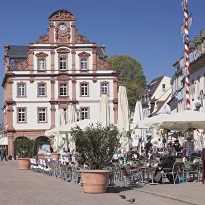 Maximilianstrasse, Alte Muenz building, Altpoertel Gate, Speyer, Rhineland-Palatinate