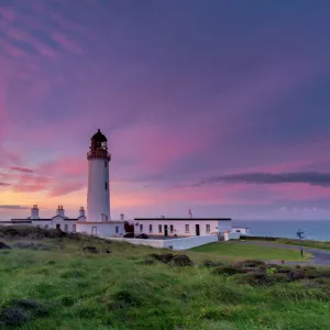 Mid-summer sunrise over The Mull of Galloway Lighthouse