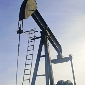 A nodding donkey oil pump