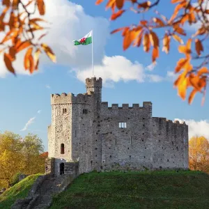 Norman Keep Print, Cardiff Castle, Wales Norman Keep Print, Cardiff Castle, Wales