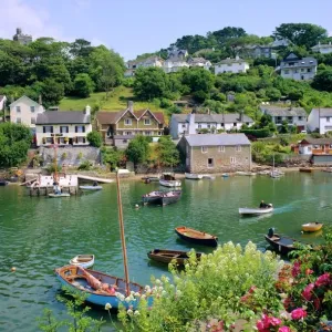 Costa meridionale di Noss Mayo in Inghilterra sud-ovest Costa meridionale di Noss Mayo in Inghilterra sud-ovest