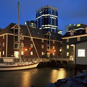 Old port at dusk, Halifax, Nova Scotia, Canada, North America