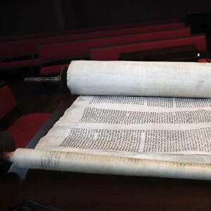 Old Torah scrolls, Synagogue of the Liberal Jewish Community of Geneva, Geneva