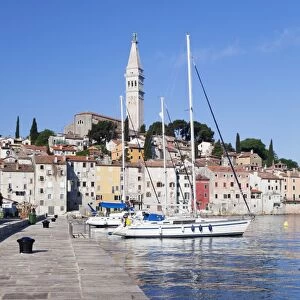 Old town and the cathedral of St. Euphemia, Rovinj, Istria, Croatia, Adriatic, Europe