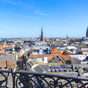 Overview of the city from an iron balcony of the Round Tower (Rundetaarn), Copenhagen