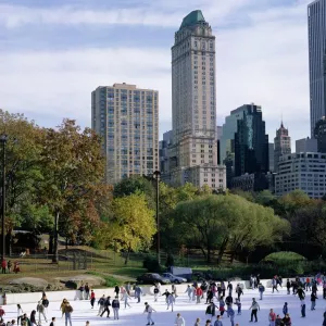 People skating in Central Park