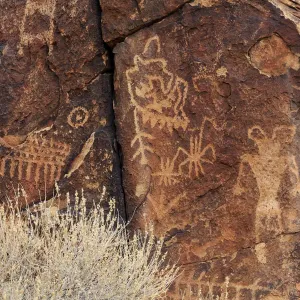Petroglyphs Print, Parowan Gap, Utah Landscape Petroglyphs Print, Parowan Gap, Utah Landscape