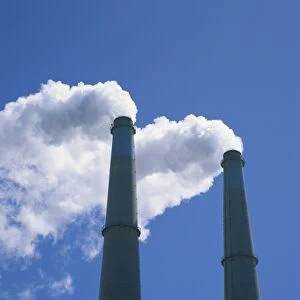 Pollution from smoking chimneys in California