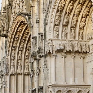 Portals of Bourges Cathedral, UNESCO World Heritage Site, Cher, Centre, France, Europe