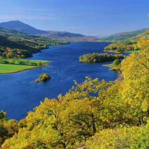 Queens View Print, a scenic landscape of Pitlochry Queens View Print, a scenic landscape of Pitlochry