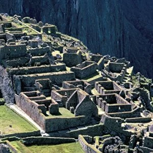 Ruins of Inca city in morning light