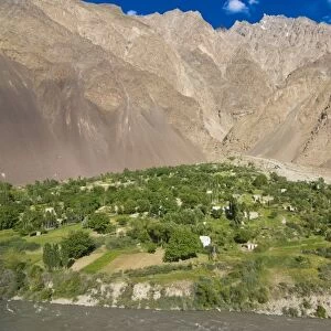 Settlement in Bartang Valley, Tajikistan, Central Asia