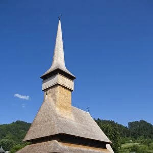Sfinti Arhangheli wooden church, UNESCO World Heritage Site, Rozaleva, Maramures