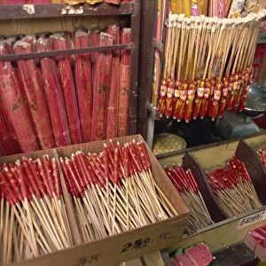 Shop selling joss sticks for Buddhist and Taoist temples, Macau, China, Asia