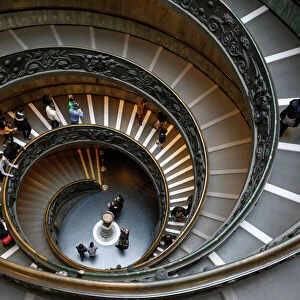 Spiral staircase, Vatican Museum, Rome, Lazio, Italy, Europe