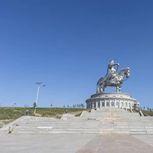Stairs to Genghis Khan Statue Complex, Erdene, Tov province, Mongolia, Central Asia, Asia