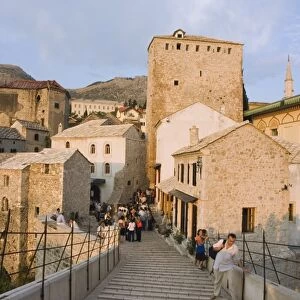 Stari Most Peace Bridge on Neretva River, Mostar, Bosnia, Bosnia-Herzegovina, Europe