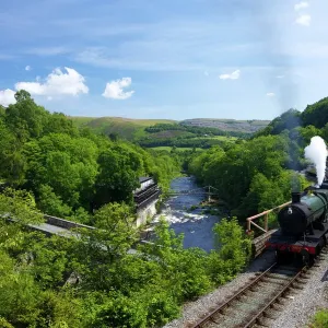 Steam Train Print: Berwyn Station Departure Steam Train Print: Berwyn Station Departure