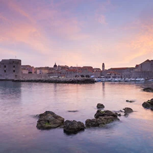 Sunset, Old Town, UNESCO World Heritage Site, Dubrovnik, Croatia, Europe